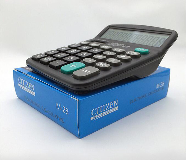 12 Digits Office Calculator Commercial Tool Calculator 2 in 1 Powered Electronic Calculator For Office School - Retail box packaging