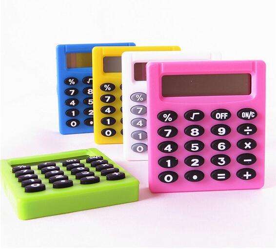 Cartoon Mini Calculator Coin Batteries Ha ndheld Pocket Type Batteries Calculator carry extras