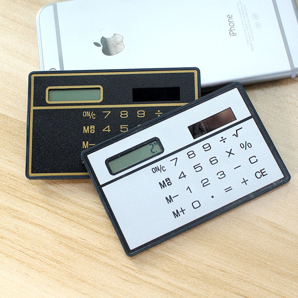 Mini Solar Calculator Protable Slim Credit Card Cheap Pocket Calculators Student Novelty Small Slim Man Woman Gifts