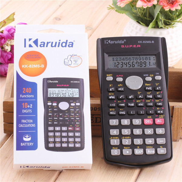 Handheld Student's Scientific Calculator 2 Line Display 82MS Portable Multifunctional Calculator For Mathematics Teaching (No Battery)