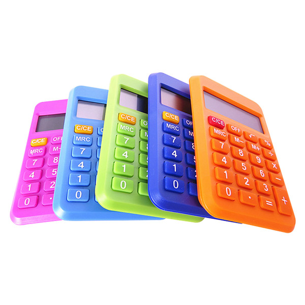 Good Sale Student Mini Electronic Calculator Candy Color Calculating Office Supplies Gift 9*6mm Size Random Color