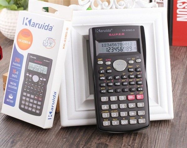 Handheld Student Scientific Calculator 2 Line Display 82MS Portable Multifunctional Calculator for Mathematics Teaching