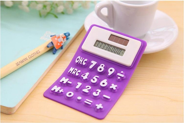 Handheld Silicone Scientific Calculator Foldable Pocket Calculator Solar Calculators Scientific for School Meeting c666