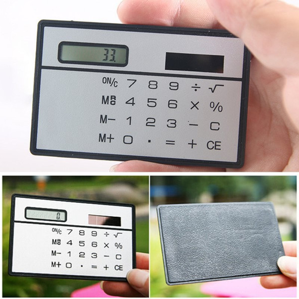 Slim Credit Card Cheap Solar Power Pocket Calculator Novelty Small Travel Compact wholesale