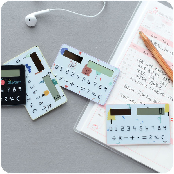 Creative students minor solar card calculator super slim Mini student portable calculator wholesale