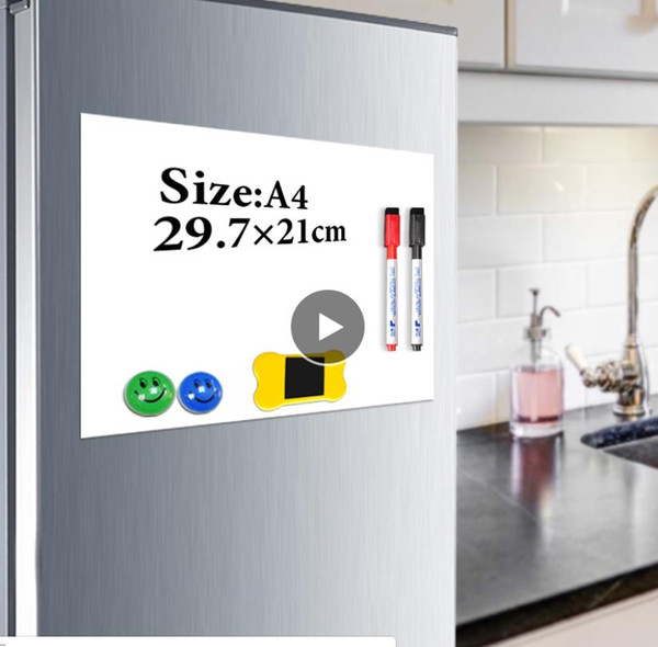 Magnet whiteboard A4 soft magnetic board, Dry Erase drawing and recording board For Fridge Refrigerator with Free gift