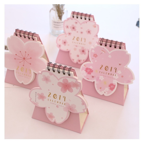 nice cherry blossom pink calendar DIY table calendar daily schedule planner