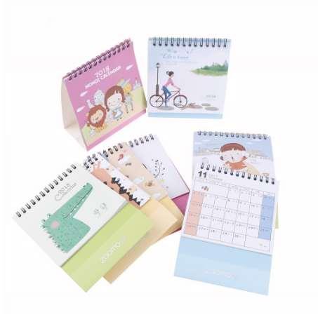 1PCS Cute Cartoon Small Crocodile Desk Paper Calendar 2018 Year Calendar Table Planner Agenda Organizer To Do List