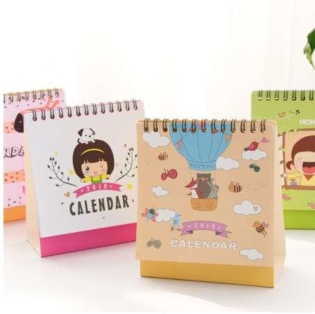 1 Pcs/set Year 2018 Cute Girl Animal Desktop Paper Calendar dual Daily Scheduler Table Planner Yearly Agenda Organizer 12*17cm