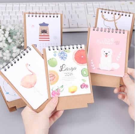 Animals Series Calendars Plan Notebook Cute Mini Office Cat Dog Desk Paper Calendar Gift Daily Plan Table Manage the Schedule NEW