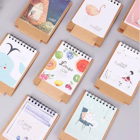 Animals Series Calendars Plan Notebook Cute Mini Office Cat Dog Desk Paper Calendar Gift Daily Plan Table Manage the Schedule