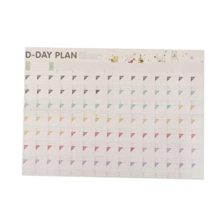 1pc Study Planning 100 Day Countdown Calendar Learning Schedule Periodic Planner Table Gift Office School Supplies