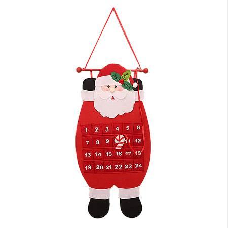 Christmas Decoration Calendar Countdown Nonwovens Calendar Santa Claus