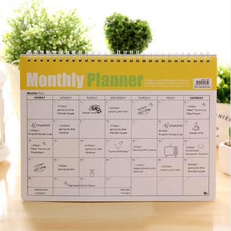 (24Pages/Sell) Monthly Planner 28x21cm Office Organizer Kawaii Calendar