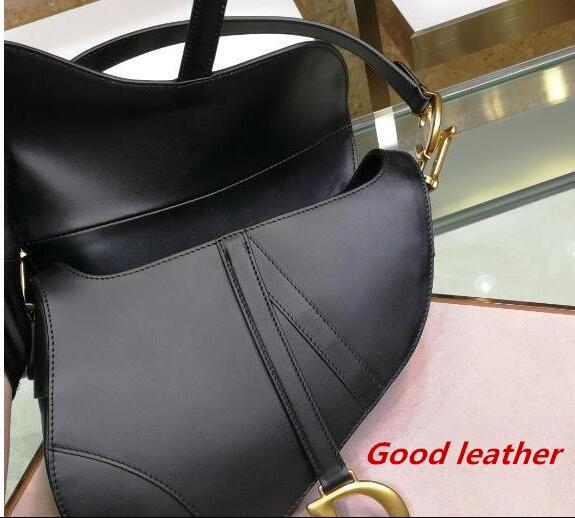 Luxury classic designer handbag high quality leather ladies shoulder bag saddle bag 2019 new metal letter handbag