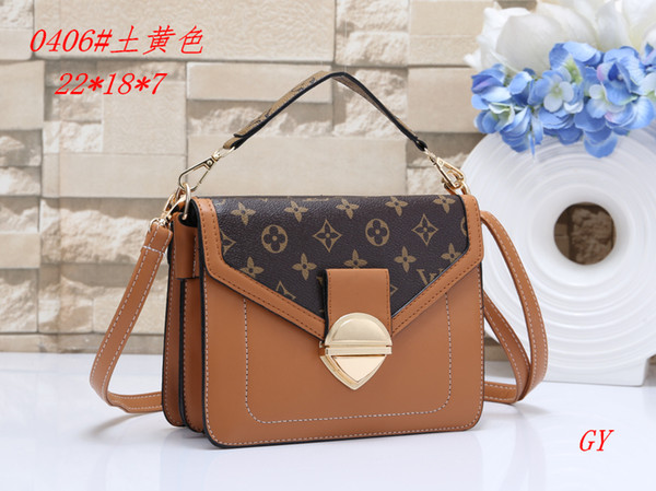 Designer handbags fashion high quality woman shoulder bags rivet accessory chain slanting bar wallet outdoor bag free shipping