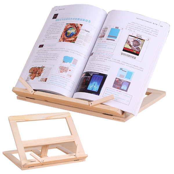 Adjustable Portable wood Book stand Holder wooden Bookstands Laptop Tablet Study Cook Recipe Books Stands Desk Drawer Organizers