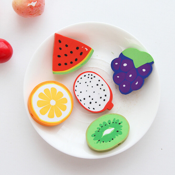 Wholesale-Creative Fruit Shape Rubber Eraser Funny Gift Stationery Pencil Eraser