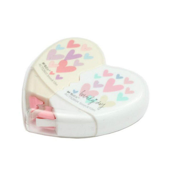 1 Pcs Cute Love Heart Correction Tapes Material Escolar Kawaii Stationery Office School Supplies Papelaria 10m