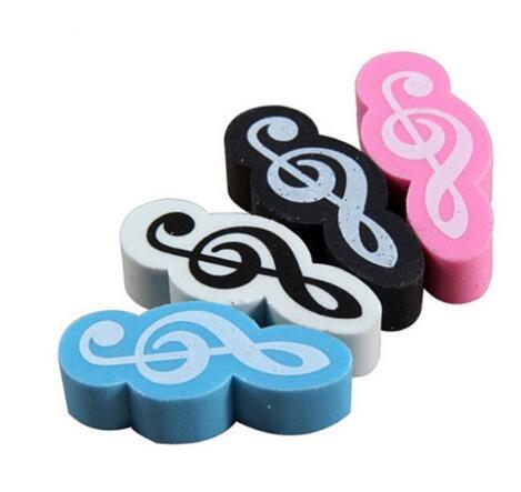 Wholesale 100 PCS New Fashion Music Style Stationery Mini Style Music Eraser Music Gift