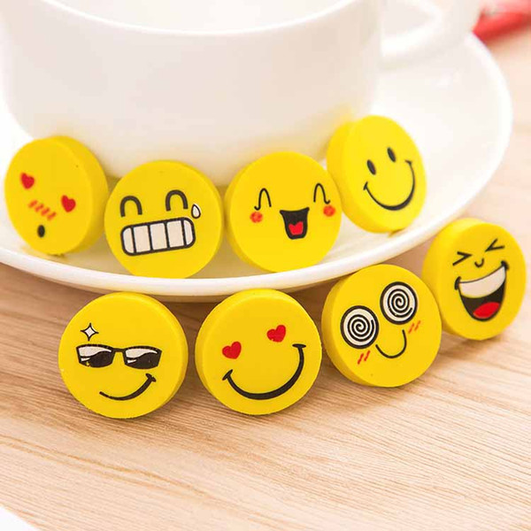 Magnetic Smiley face Emoji eraser super cute whiteboard rubber for school student kids gift stationery supplies