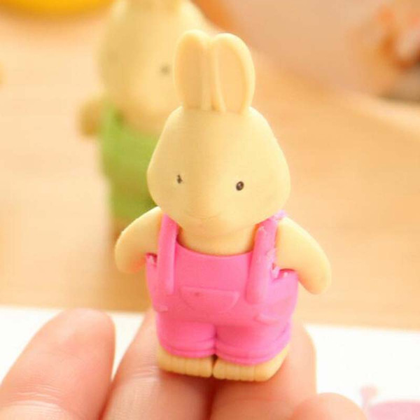 10pcs Cute Little Rabbit Eraser Pencil Eraser Lovely Rubber Eraser Kids Gift Creative Stationery Material Escolar