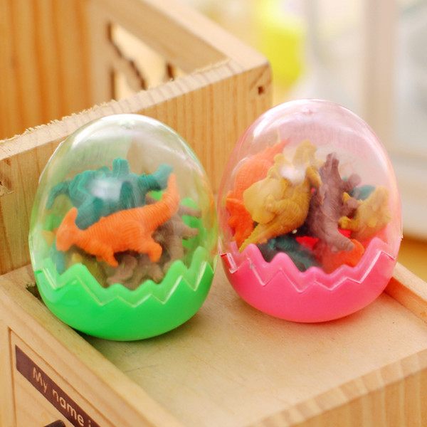 Originality Dinosaur Egg Eraser Stationery Fun Multi Color Children Learning Goods Students Cute Animal Final Award 1 Piece ePacket