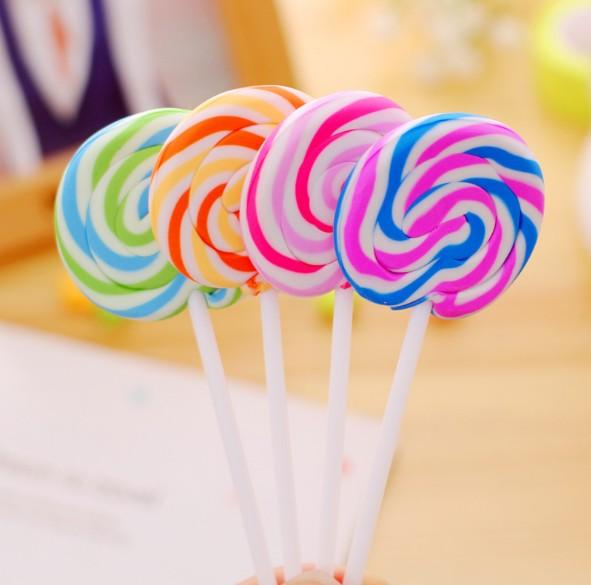 Cartoon Erasers Candy Funny Rubber Eraser Office and Study Kids Gifts Cute Stationery Novelty Lollipop Erasers