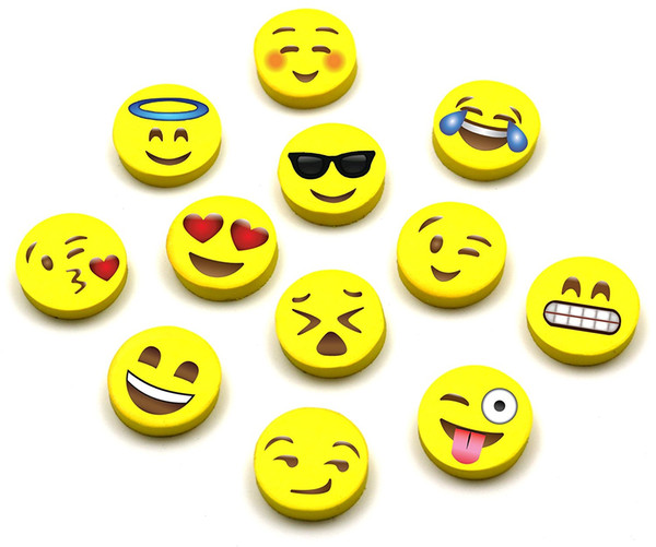 Emoji Pencil Erasers - Great as Party Favors for Kids, Fun School Supplies, Classroom Prizes, Incentives, Student Rewards and Arts / Crafts