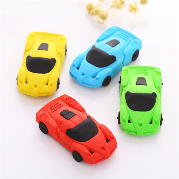 New hot Sale high quality detachable eraser roadster shap Cartoon eraser children Stationery learning supplies IA970