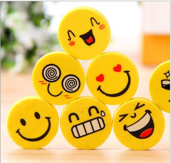 wholesale hot sale Emoji Eraser Emotion Kawaii Eraser Novelty Stationery School Supplies Wholesale Cartoon Rubber Erasers