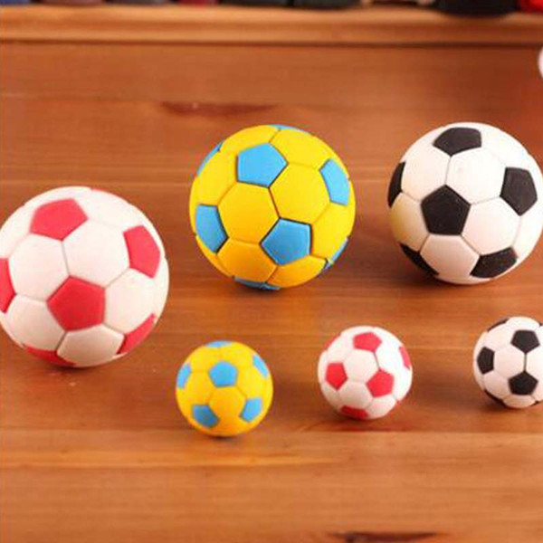 Free Shipping New 10 pieces Football Shape Eraser School Supplies Rubbers Kids Stationary Student Learning Office Supplies