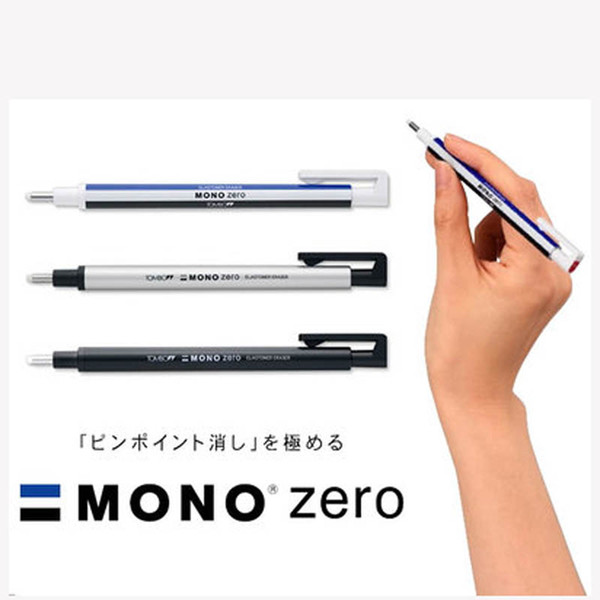 Wholesale-TOMBOW MONO Zero 2.3 mm round tip Eraser PLUS Refill pack Ultrafine Pencil Rubber Perfect Revise Details