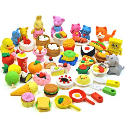 Novelty Cute Erasers For Kids Animal Eraser Kawaii Cartoon Rubber Eraser Set Creative Gifts For Kids