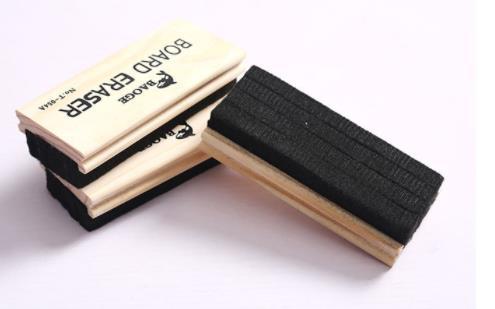 new wholesale 2 piece wooden blackboard eraser chalk large high grade woollen felt teaching eraser supplies easy to wipe scratch