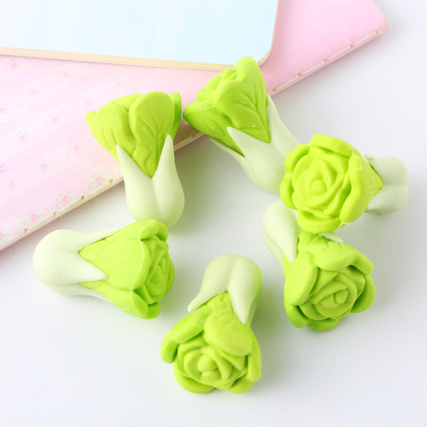 Eraser Pencil Kawaii erasers cute 2 pcs/set cabbage shape Eraser student gift Creative Eraser vegetable style school office supply ERS01