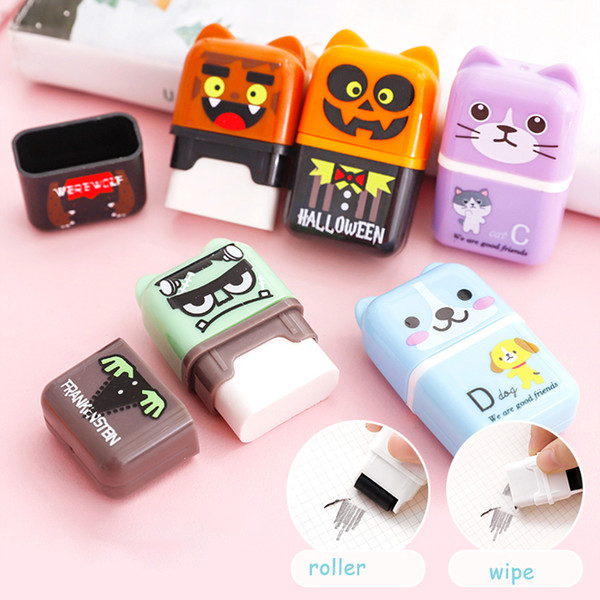 Nolvety Roller Wheel Shaped Eraser Students Prize Office School Supplies Cute Cartoon Pencil Erasers for Wiping Children Toys