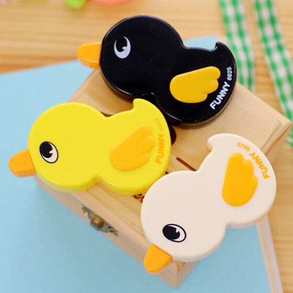 New Fashion 10pcs/lot Cute Duck Shape Correction Tape Stationery Office School Supplies Kid Children Prize Gifts