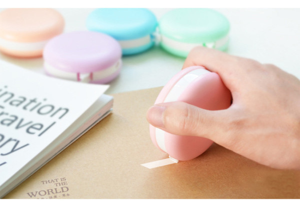 Cute Kawaii Macaron Decoration 8m Correction Tape Corrector Escolar Correcting Eraser Kids Student School Office Supplies