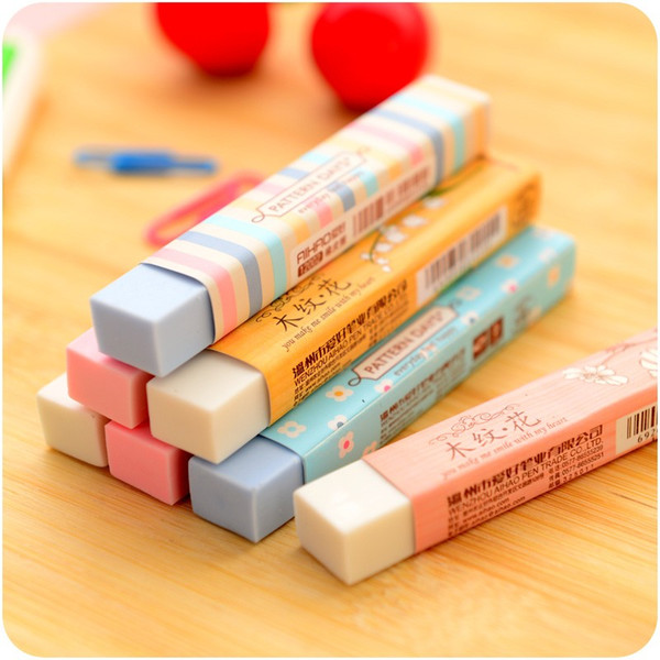 7PCS cute colourful correction supplies eraser environmental protection strong cleanliness safety and innocuity Pencil Eraser lowest price