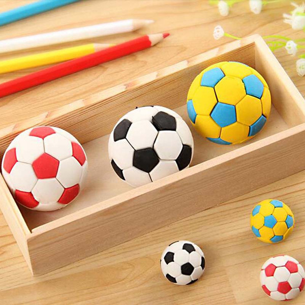 Free Shipping New 10 pieces Football Shape Eraser School Supplies Rubbers Kids Stationary Student Learning Office Supplies