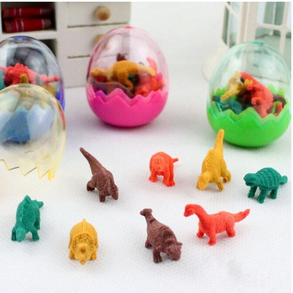 Cartoon Dinosaur Egg Eraser Erasers MINI Rubber colors assorted School Supplies