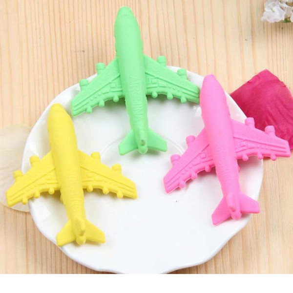 10pcs/Lot Creative Aircraft Shape Eraser Stationery Student Supplies Cartoon Office School Supplies Gift Erasers Free Shipping