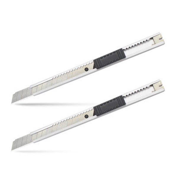 S02201S Metal shell utility knife small 9mm paper cutter office stationery utility knife