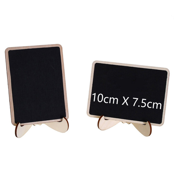 Mini Chalkboard Tabletop Signs with Easel Stand Wood Blackboard Sign Place Cards Candy Food Dessert Markers Message Memo Board