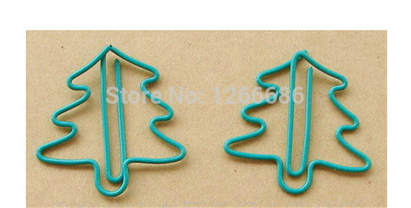 5000pcs/lot Green Christmas tree Paper clip bookmark Office supply