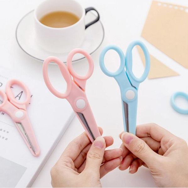 stainless steel office scissors students children DIY crafts paper scissors safety stationery school office cutting supplies