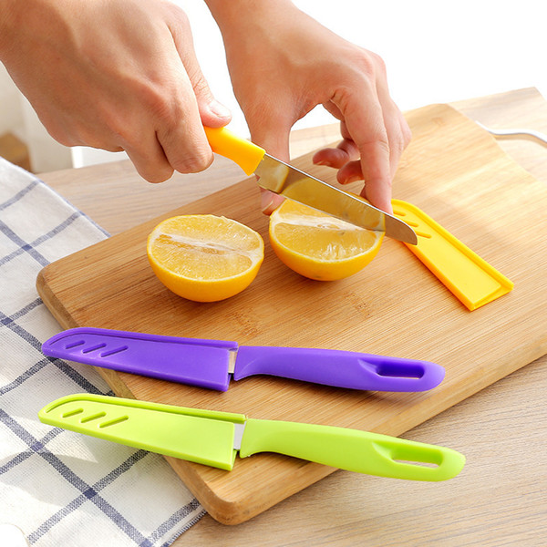 1144 Candy Color Fruits Tool Stainless Steel Melon And Fruit Paring Knife Portable Knife