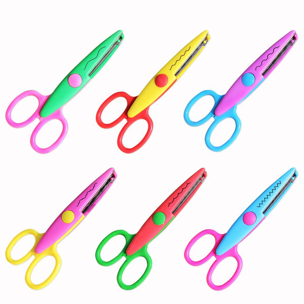 6 Shapes Creative Cut Pictures Paper Edging Scissors Set DIY for Kids Scrapbook Handmade Artwork Card,Paper Cut DIY scissors