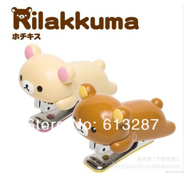 Free Shipping Novelty Rilakkuma Mini Stapler Office Supply,Cute Stationery Binding Machine Retail KCS